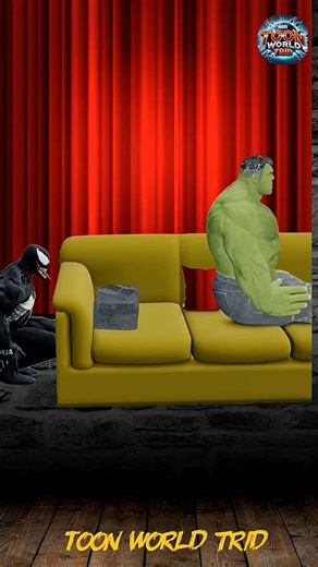 Venom vs. Hulk: The Ultimate Couch Prank! 😂🤜🤛 (Best for engagement) #venom #venomsymbiote #gta