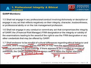 [FRM–14] GARP Code of Conduct