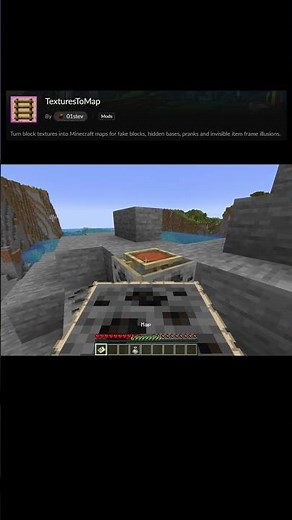 Minecraft Secret Base Mod Map Art #minecraft #minecraftshorts