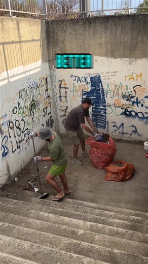Two guys noticed a seriously dirty spot in the city—and instead of ignoring it, they decided to take action 💪 No sponsors, no excuses, just hard work and the belief that small actions can make a big difference. If you want a cleaner city, sometimes you have to start with yourself. #CleanUp #MakeADifference #BeforeAndAfter #CityCleanup #GoodDeeds