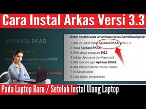 Cara Instal Aplikasi Arkas Versi 3.3 Tahun 2022 Pada Laptop Baru atau Setelah Instal Laptop