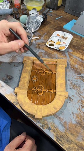 The door for the latest scratch build Im making #diorama #3dprint #diorama #hobby #painting
