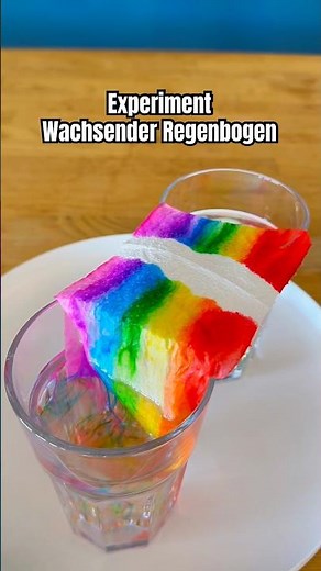 Experiment: Growing Rainbow #experiment #kindergarten #science #funforkids #kidsactivities