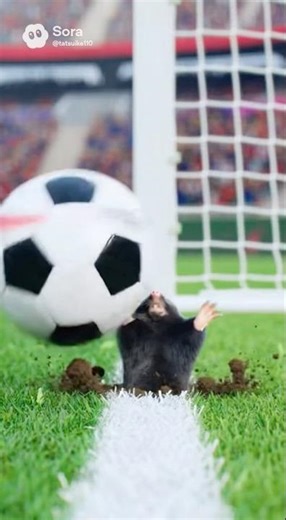 モグラがゴールキーパー #ai #サッカー