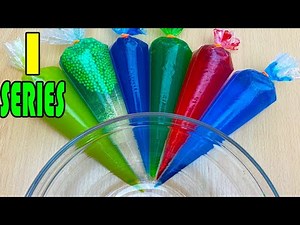 Making Slime with Piping Bags Satisfying Slime Video series #1