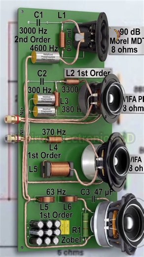 DIY simple 4 Way speaker crossover Circuit