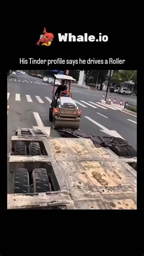 Zahan on Instagram: "The post shares a 12-second video of a vibratory road roller weaving through city traffic in China like a standard vehicle, paired with the caption punning on "Roller" as both a Rolls-Royce luxury car and the literal construction machine on a fictional Tinder profile. - Posted on December 23, 2025, it quickly amassed 1.3 million views and 749 likes, reflecting viral appeal through its absurd real-world footage of lax traffic norms in urban Asia. - Replies amplify the humor w