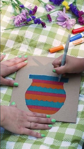 🌼 Crea un vaso di fiori colorato 🌈 lavoretto creativo per bambini #crayolamomenticreativi #crayola