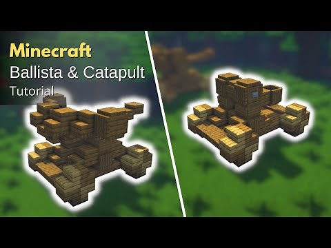 Minecraft: How to Build a Medieval Ballista | Medieval Catapult (Tutorial)