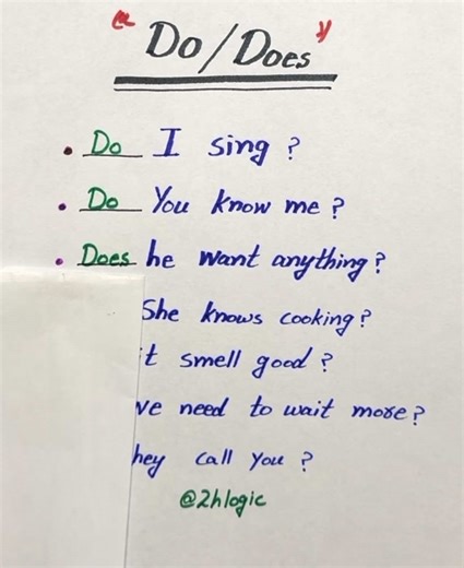 Do Does | do ‘ does | 2hLogic | usage of (do ‘ does ) | must watch #important #importantclass #foryou #education #learn #viral #trending #english #student #teacher #learn #fyp #foryoupage #foryoupageofficiall #tiktokviral #mustwatch