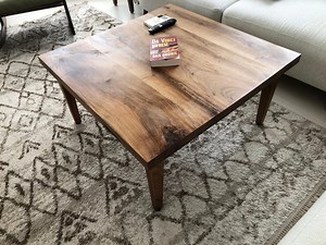 Handmade Walnut Wood Coffee Table: Modern Minimalist Center Table - Etsy