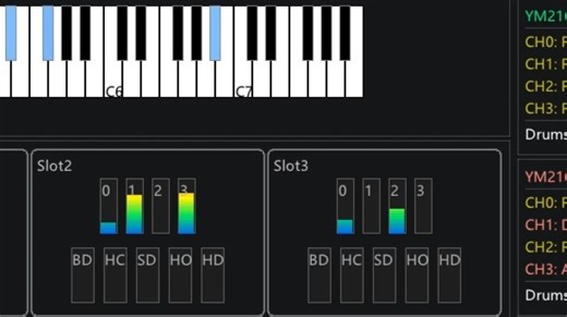 Mirror Fugue à 2 Claviers Forma Recta BWV1080 - Quad YM2163 MIDI Player