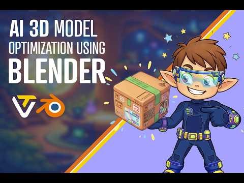 AI 3D model optimization using Blender