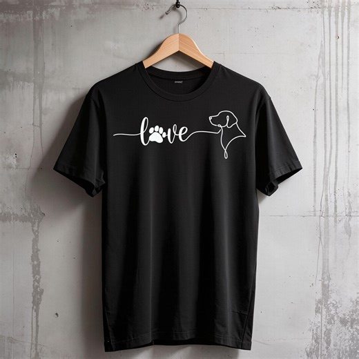 Dog Mom Love Paw Print T-shirt – Unisex Dog Lover Apparel - Etsy