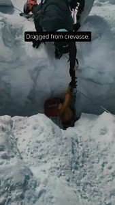 Pulling a climber out of a deep crevasse, step by step, to safety. #moutains #moutaineering #broadpeakadventure #alpinsim #alpine #adventure #climbing #k2 #trekking #everest #pakistan #trending | Broad Peak Adventures