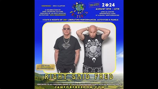 We are excited to be performing at The Jam For Freedom Festival on August 10th at the Apollo Centre, Springfield Farm, St Albans, Hertfordshire. Tickets available at www.jamforfreedom.com/festival Jam For Freedom #rightsaidfred #jamforfreedom #music #festival | Right Said Fred