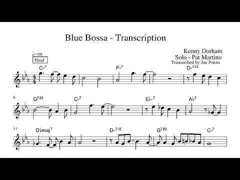Pat Martino - Blue Bossa Transcription