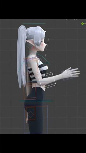 Anime to 3D Transformation – Frieren 💙 | Animation World #blender #3danimation #shorts