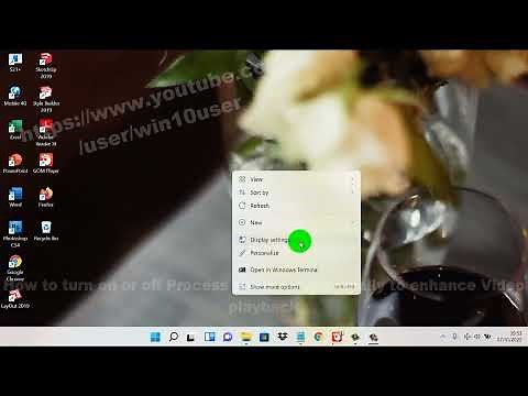 Windows 11 Home : How to turn on or off Process video automatically to enhance Video playback