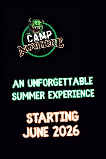 🎭👻 Camp Nowhere is back this summer! 👻🎭 A one-of-a-kind 5-day immersive theater camp where kids & teens unleash their creativity by building original characters, learning scare acting, and diving into hands-on makeup, props, and set design. ✨ Create Your Own Character: Build an original character from scratch and develop a unique backstory, persona, and look 🎨 Hands-On Creative Workshops: Makeup design, costume development and props, special effects makeup basics, and intro to animatronics 
