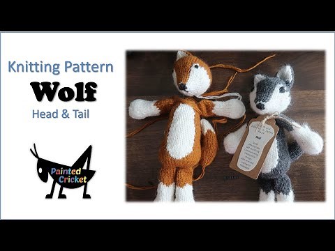 Knit a wolf stuffed animal
