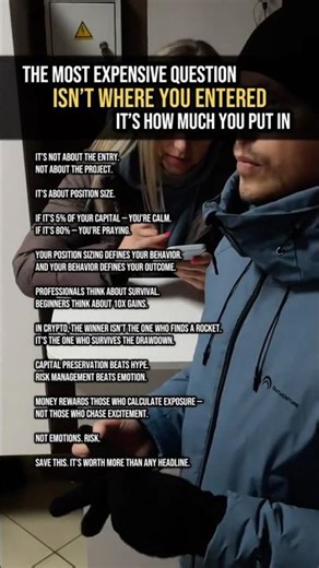 The most expensive question in crypto isn’t where you entered. It’s how much you put in.