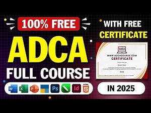 ADCA Computer Course With Certificate @bycswala || 100% Free || 2025 #adcacourse #course #computer