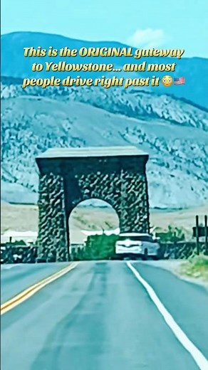 Yellowstone’s ONLY Year-Round Entrance 🇺🇸 #Yellowstone #YellowstoneNationalPark #Arch #Montana