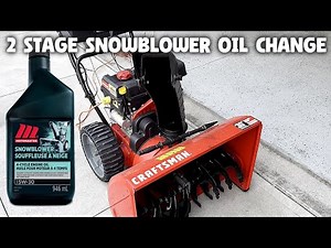 2 Stage Snowblower Oil Change Easy DIY How To Snowthrower