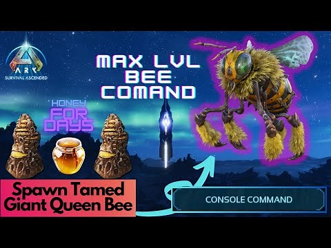 Tamed Giant Queen Bee Spawn Command Ark Survival Ascended