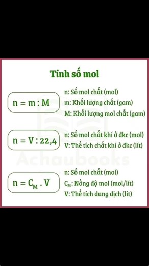 Học hóa lớp 8 và 9: Công thức, tính số mol và học cách tính trong hóa học