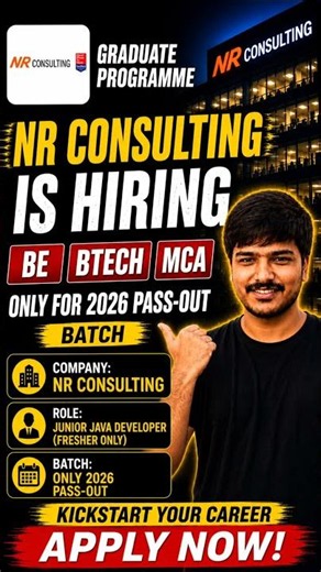 NR Consulting Off Campus Drive 2026 | Java Developer Freshers | Apply Now