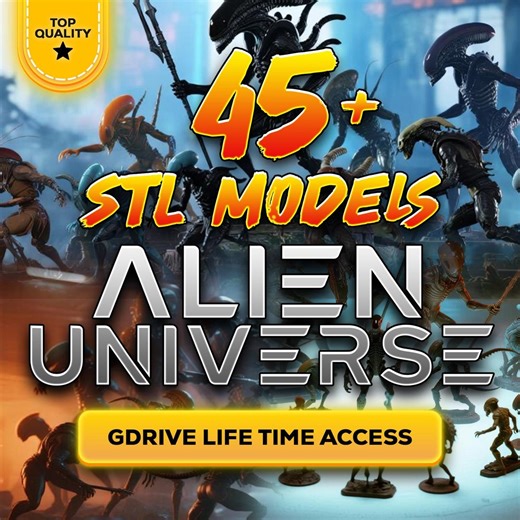 45  Alien Universe STL Bundle | Xeno-style Creatures | Sci-fi Monster 3D Print Pack - Etsy