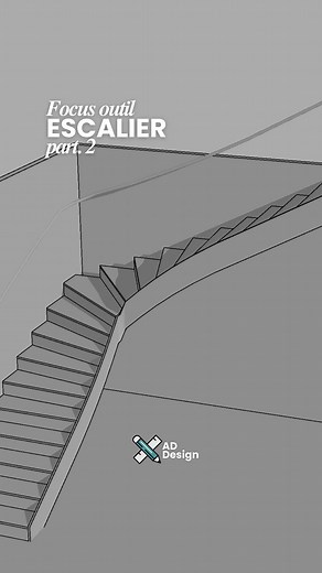 Modéliser des escaliers balancés sur Sketchup facilement