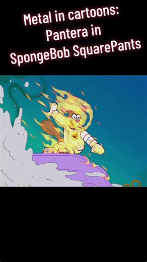 Pantera music was used in the SpongeBob SquarePants episode Pre-Hybernation week. Emphasising how much the character Sandy Cheeks enjoys extreme sports. #spongebob #spongebobsquarepants #pantera #metalhead #thrashmetal