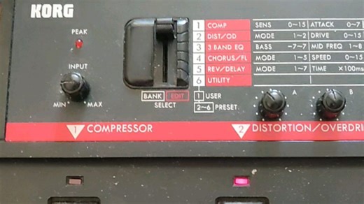 求助！新买的KORG A5效果器不太懂怎么写入音色，谁能教教我？