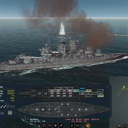 Magazine Detonation During Iowa vs New Mexico Battle #WarOnTheSea