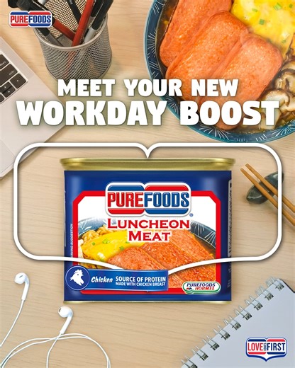 Power through your day with the NEW Purefoods Chicken Luncheon Meat—juicy, flavorful, and ready-to-eat. Your newest workday boost, anytime, anywhere.​ Grab yours now in stores or online.​ Shopee: https://shopee.ph/shop/236673684 Lazada: https://lazada.com.ph/shop/san-miguel-foods San Miguel Mart: https://www.sanmiguelmart.ph/​ #Purefoods ​ #PurefoodsLuncheonMeatChicken | Purefoods