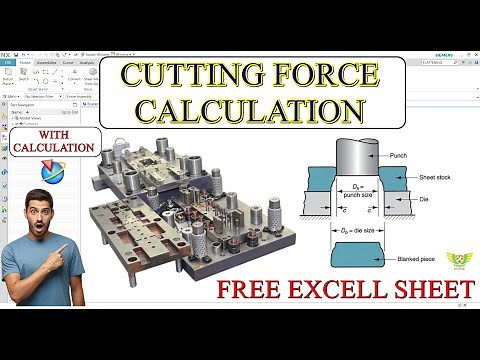 CUTTING FORCE CALCULATION | PRESS TOOL DESIGN CALCULATION | SHEET METAL CUTTING FORCE/TONNAGE