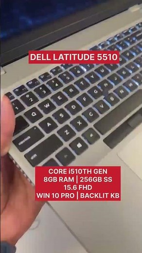 DELL LATITUDE 5510 i5 10th Generation Laptop with 8gb ram,256gb SSD,15.6 full hd touch and non touch