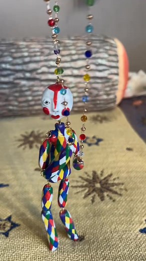 【Handmade Playful Clown Doll】✨ A one-of-a-kind art piece! Fully...