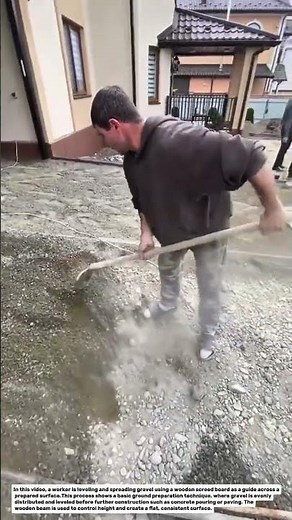 Simple Gravel Leveling Technique Using Wooden Screed | DIY Driveway Base Preparation.