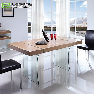 [Hot Item] Tempered Glass Dining Table with MDF Top
