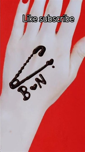 b , n alfabet tatoo mehndi design 🧷