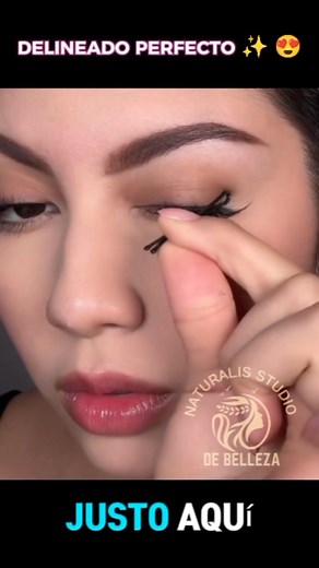 968K views · 18K reactions | Delineado perfecto  #MaquillajeFacil #TrucoDeMaquillaje #DelineadoPerfecto #MakeupTips #MakeupHack #Eyeliner #EyelinerHack #MaquillajeDeOjos #MakeupLover #BeautyTips #MaquillajeRapido #MakeupArtist #ViralMakeup #MakeupTricks #MaquillajeEnCasa | Naturalis Studio de Belleza | Facebook