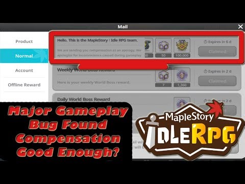 Compensation For Recent Major Gameplay Bug (Maplestory Idle) #maplestoryidle #maplestory #mapleidle