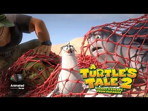 A Young Grey Turtle is Caught Inside a Net | A Turtle's Tale 2012 Film Explained | Animated Recap