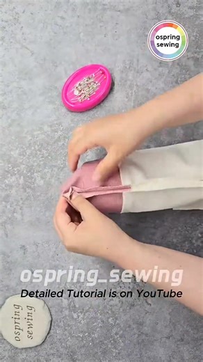 [DIY] Easy Drawstring Pouch 💝 #diysewing #sewingideas #reels #viral #design | Ospring Sewing