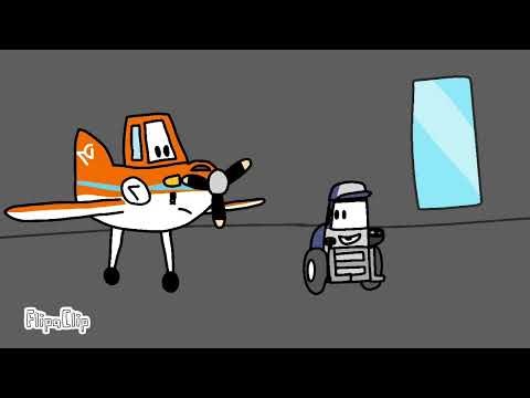 Maru shows his mirror to Dusty (Disney planes fire and rescue 10th Anniversary Special)