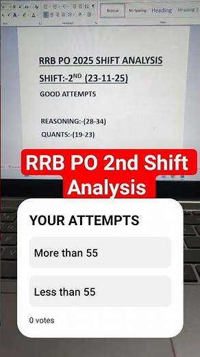 RRB PO SHIFT:-2nd Analysis (23-11-25)